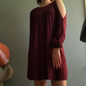 Red flowy dress!!